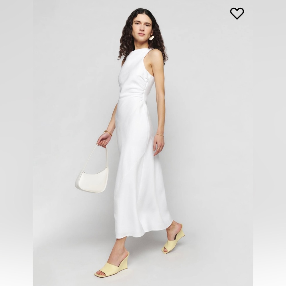 Reformation White Casette Linen Dress (NWT)